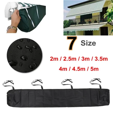 Cubierta protectora para toldo de Patio, 7 tamaños, bolsa de almacenamiento para cobertizo de lluvia, cubierta para lluvia, persiana enrollable retráctil, cubierta antipolvo para toldo