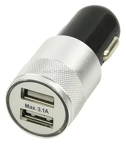 CARBEST Cargador USB 2 Tomas 12V/24V 3100MA