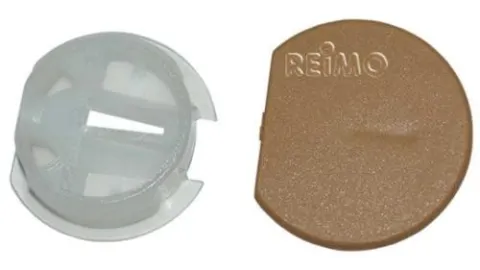Unión oculta para armarios y muebles marrón