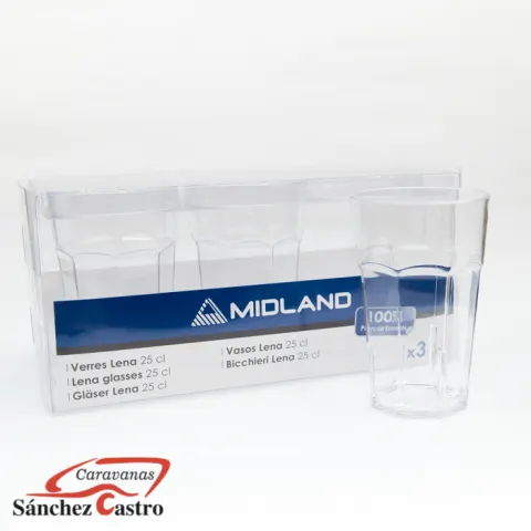 Juego de 3 Vasos en Melamina 25 CL