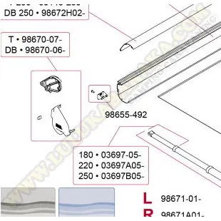 98655-492. Kit sujeción rafter F35 05 gris