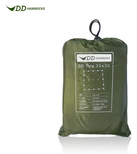 DD Hammocks Tarp 3,5×3,5 – Verde bosque – Toldo Bushcraft