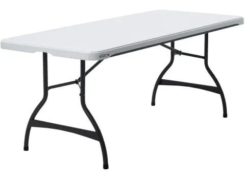 Mesa rectangular plegable granito Lifetime | Mesas Plegables