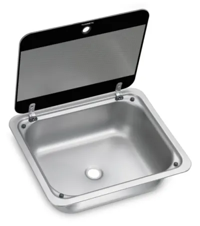 Fregadero cuadrado con tapa de vidrio DOMETIC SNG 4133