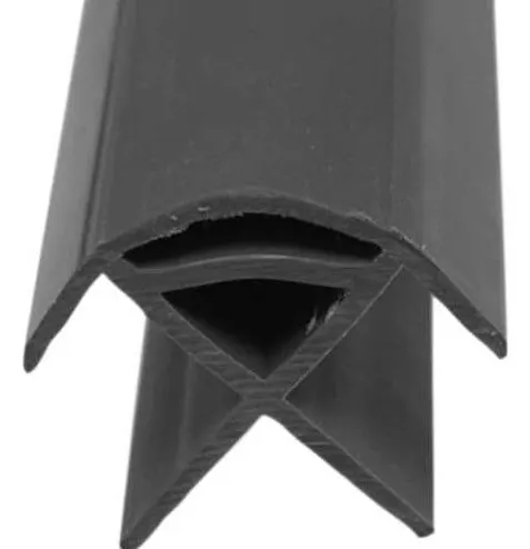 Perfil plástico PVC para esquinas gris oscuro