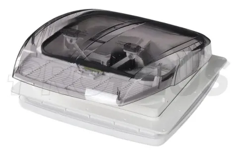 Claraboya DeLuxe 400 x 400 mm transparente con ventilador Proplus