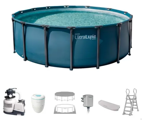 Piscina desmontable redonda ultraluxe 5 metros con depuradora