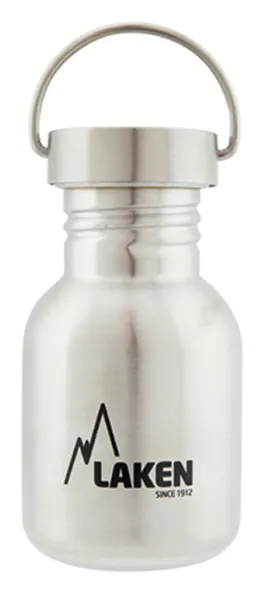 Laken Basic Steel botella para beber de 350 ml – Silver