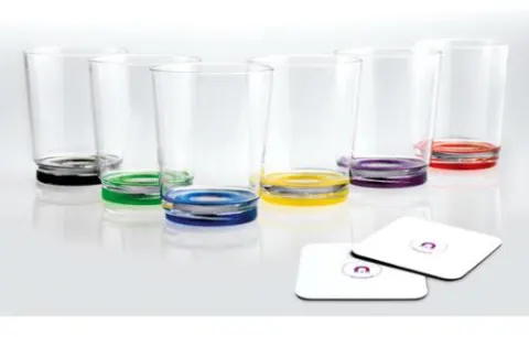 Vasos De Policarbonato Clásico Juego De 6 Imanes Incl. 6 Posavasos Magnéticos