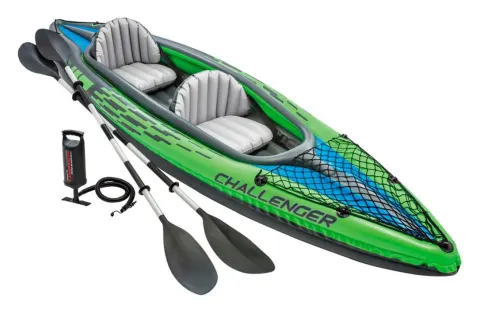 Kayak hinchable intex challenger k2 & 2 remo – 351 x 76 x 38 cm