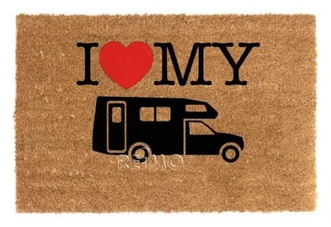 Alfombra felpudo I love my autocaravan 50 x 25 cm