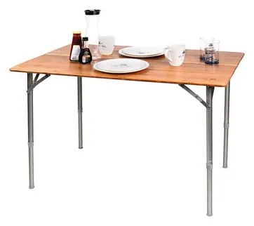 Mesa de Camping con tablero de bambú