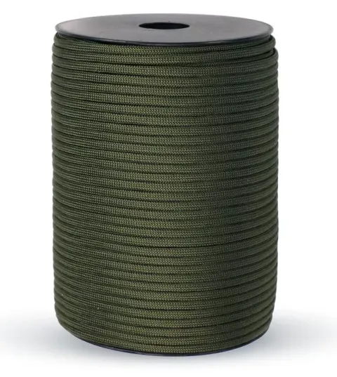 Cuerda de Paracord de 9 Hilos, Estándar Militar 550, 100M/50M, 4mm, para Exteriores, Supervivencia, Paracaídas, Tiendas de Campaña, Correa de Seguridad