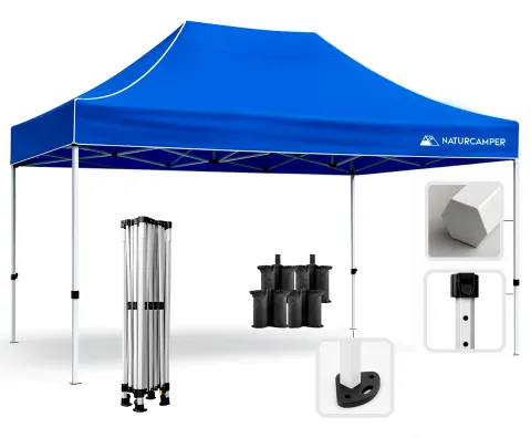 Carpa Plegable 3×4,5m Naturcamper GARDEN Impermeable y resistente a rayos UV, para terraza, jardín o eventos