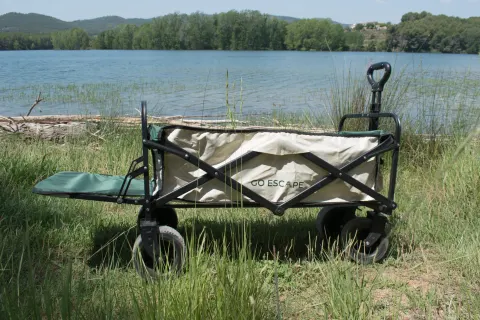 Carro plegable verde