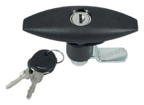 Cerradura de seguridad ovalada negra Fap 1201