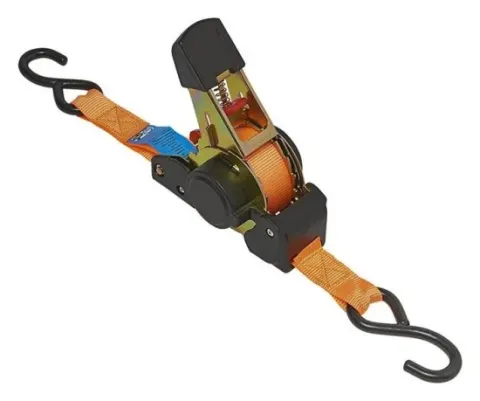Cinta de amarre con trinquete + 2 garfios de 350 cm 320kg