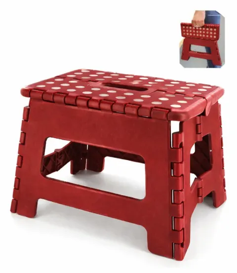 Escalon plegable compacto rojo