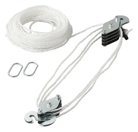 Polea de grúa con cuerda de nailon de 20 m.