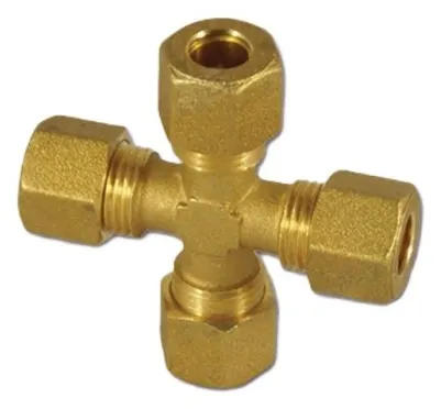 Racord conexión de gas cruzada x • Ø 10 mm.