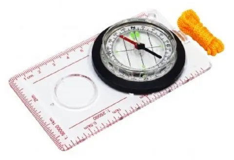 Brújula cartográfica Locust COMPASS MAPAS con lupa – transparente