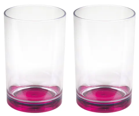 Copas De Plástico Con Fondo De Color, 350 Ml, Set De 2: Arándano