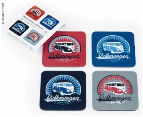 VW Collection Coasters, 4-set,