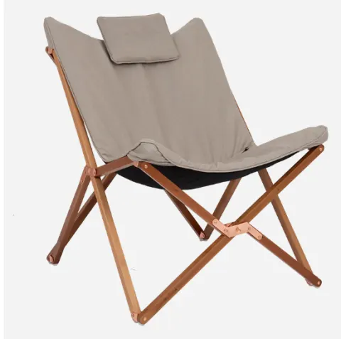 Sillón relax Bloomsbury con estructura plegable de madera Bo-camp