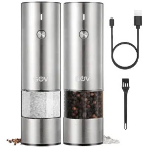 Gov estándar | Juego de salero y pimentero eléctrico 45 ml de acero inoxidable, talla única
