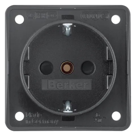 Berker integro 1V RA AB enchufe – antracita