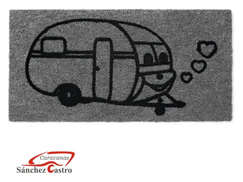 Alfombra Fieltro Dibujo Caravana 50X25 CM