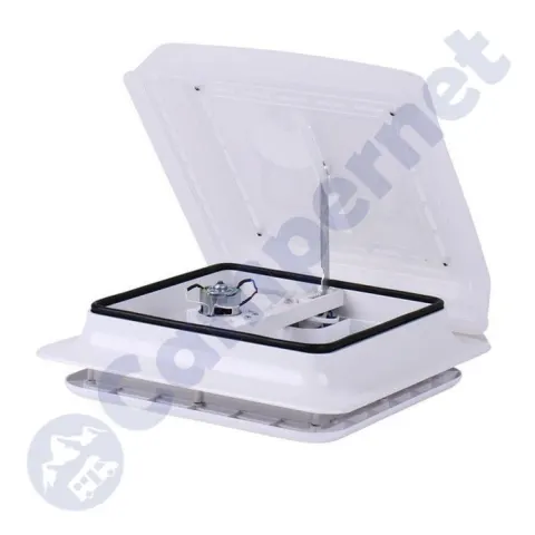 Claraboya blanca 28×28 con ventilador
