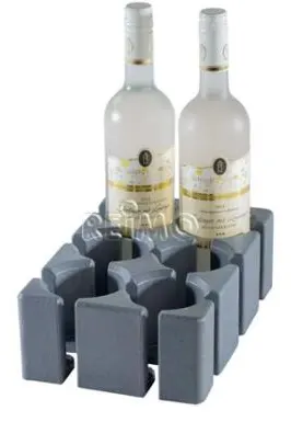 Portabotellas de vidrio Purvario, alto, p. 6 vasos, botellas