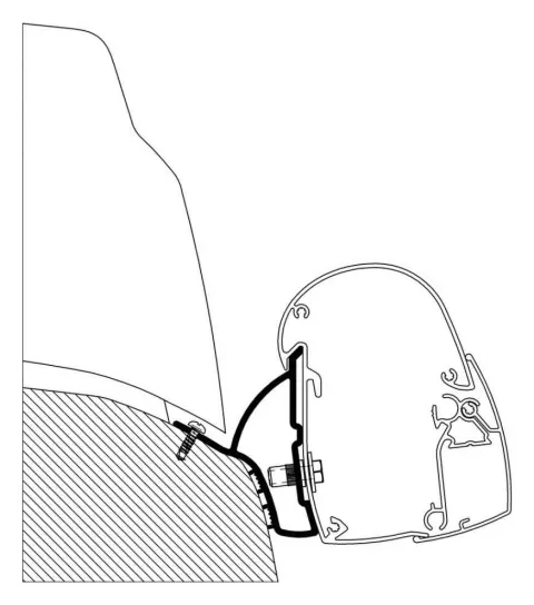 Adaptador de toldo Hymer Car 302 THULE