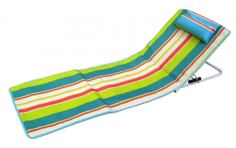 Hosa Tumbona de playa plegable RESPALDO RECLINABLE y reposacabezas – naranja