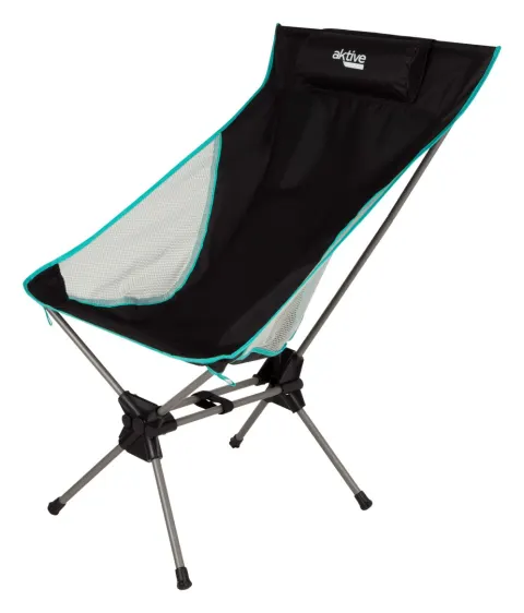 Aktive Silla plegable camping ultracompacta con cojín