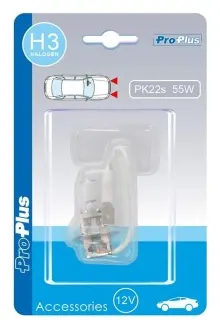 Bombilla para coche de 12V 55W PK22s H3 en envase