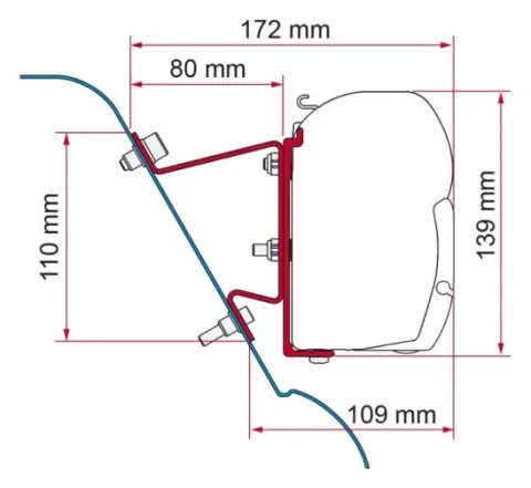 Adaptador F45/F70 para Sprinter H3, Sprinter H3 WESTFALIA Y VW Crafter H3 (2006-2016)