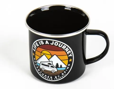 Taza metalica Journey negro
