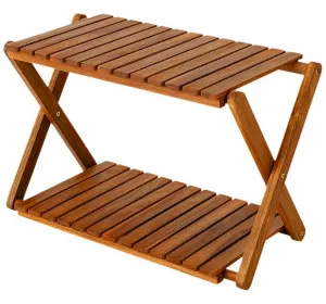 Estante plegable Human Comfort Gannat 2 marrón 46 x 30 x 31 cm