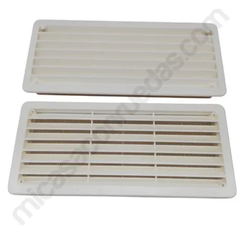 Rejilla de ventilación 270 x 120 mm con mosquitera