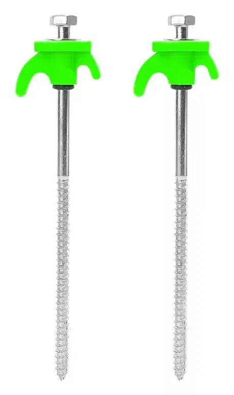 Estacas para tiendas de campaña hexagonales con rosca en espiral, clavos de suelo de acero al carbono para tierra dura, anclajes de sujeción para lonas y toldos, kit de equipo de camping de alta