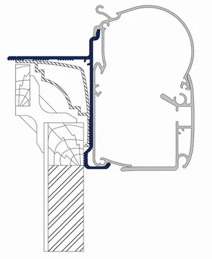 Adaptador F.Pr. -500,4M Aluprofil Adria