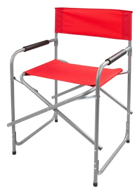 Silla plegable camping estilo director antideslizante roja Aktive