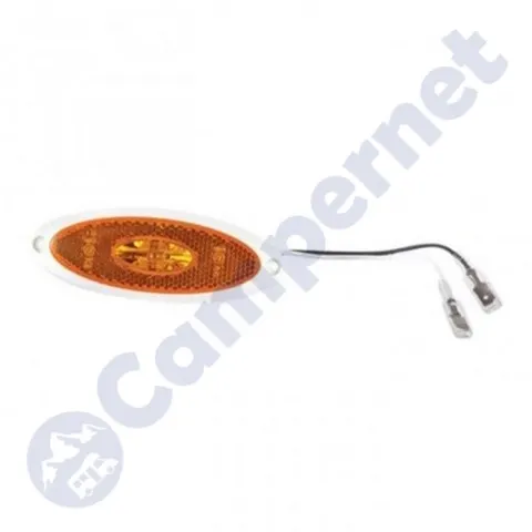 Luz lateral naranja base blanca
