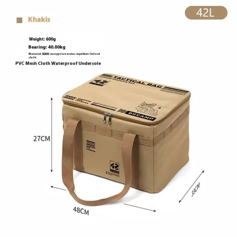 Bolsa Táctica Impermeable Aislada de 30L/42L/56L, Caja de Almacenamiento Plegable para Vajilla de Picnic al Aire Libre, Utensilios de Cocina de Gran Capacidad para Campo