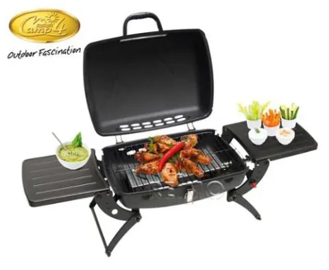 Parrilla de gas para camping Parrilla de gas Malibu con 50mbar de presión de funcionamiento