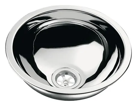 Fregadero de asentamiento alrededor de acero inoxidable Ø 26 cm