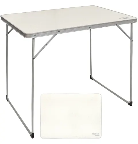 Aktive Mesa plegable de camping crema