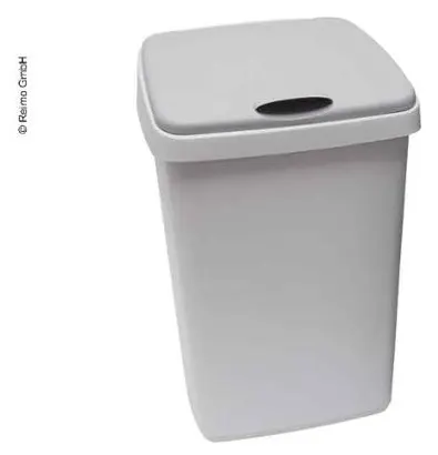 Cubo con tapa abatible 10L gris